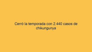 Cerró la temporada con 2.440 casos de chikungunya