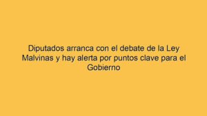 Diputados arranca con el debate de la Ley Malvinas y hay alerta por puntos clave para el Gobierno