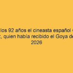 Murió a los 92 años el cineasta español Gonzalo Suárez, quien había recibido el Goya de Honor 2026
