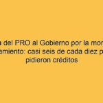 Alerta del PRO al Gobierno por la mora y el endeudamiento: casi seis de cada diez personas pidieron créditos
