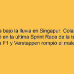 Caos bajo la lluvia en Singapur: Colapinto abandonó en la última Sprint Race de la temporada de la F1 y Verstappen rompió el maleficio