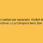 Día de la Lealtad por separado: Kicillof defendió a Cristina Kirchner y La Cámpora llenó San José 1111