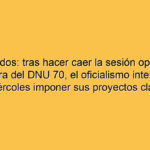 Diputados: tras hacer caer la sesión opositora contra del DNU 70, el oficialismo intenta el miércoles imponer sus proyectos clave