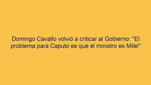 Domingo Cavallo volvió a criticar al Gobierno: "El problema para Caputo es que el ministro es Milei"