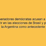 EE.UU.: senadores demócratas acusan a Trump de interferir en las elecciones de Brasil y ponen a la Argentina como antecedente