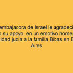 La embajadora de Israel le agradeció al Gobierno su apoyo, en un emotivo homenaje de la comunidad judía a la familia Bibas en Buenos Aires