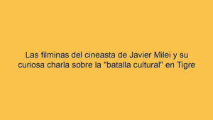 Las filminas del cineasta de Javier Milei y su curiosa charla sobre la "batalla cultural" en Tigre