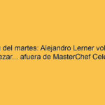 Rating del martes: Alejandro Lerner volverá a empezar… afuera de MasterChef Celebrity